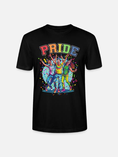 Rainbow Connection Étreinte, Joyeuse Fierté - T-shirt bio CRAFTER Stanley Stella Unisexe - noir