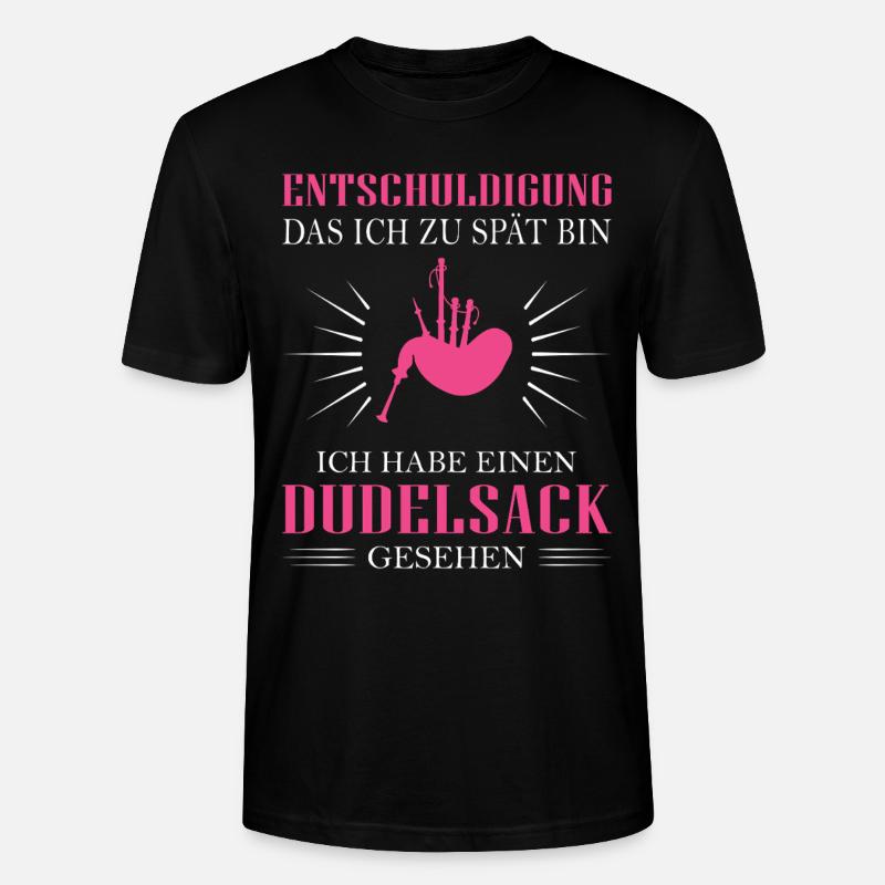 Dudelsackspieler Dudelsack Männer Geschenk - Stanley/Stella Unisex Bio-T-Shirt CRAFTER - Schwarz