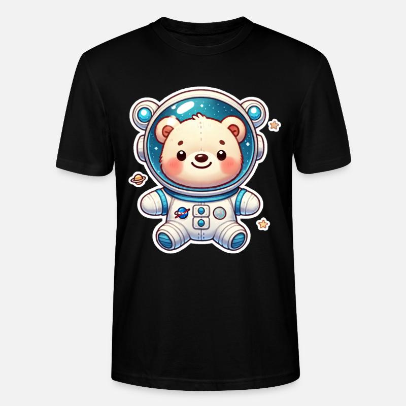 Ours en peluche astronaute - T-shirt bio CRAFTER Stanley Stella Unisexe - noir