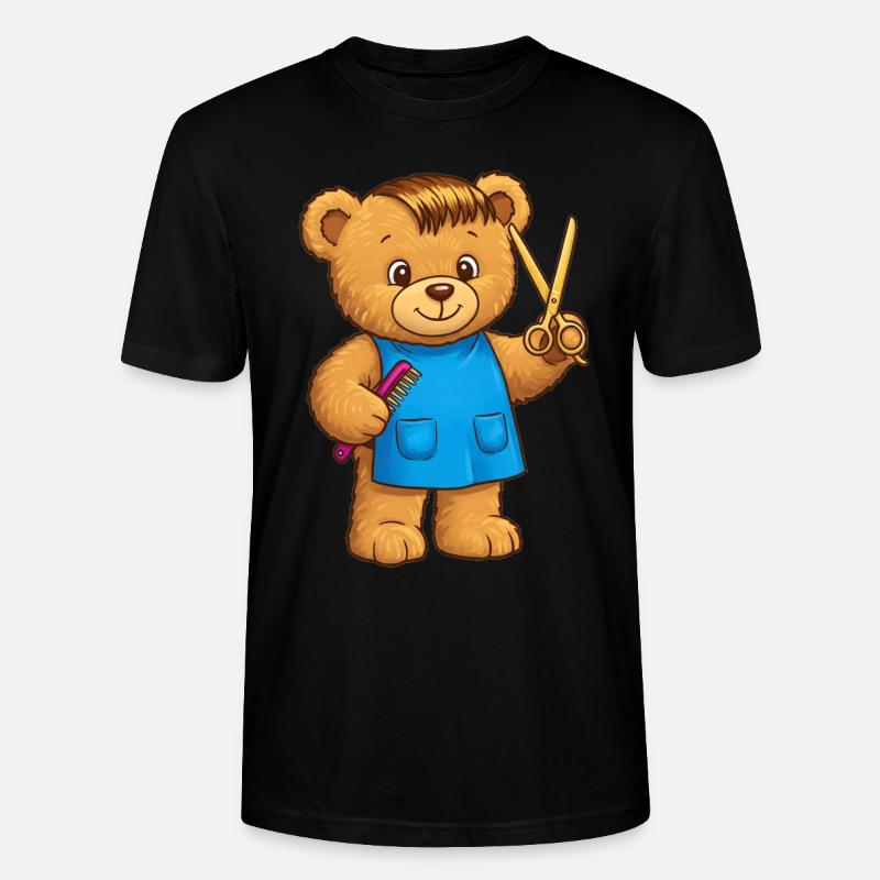 Teddybär Friseur - Stanley/Stella Unisex Bio-T-Shirt CRAFTER - Schwarz