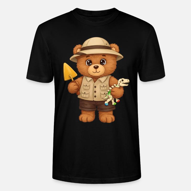 Teddybär Archäologe - Stanley/Stella Unisex Bio-T-Shirt CRAFTER - Schwarz