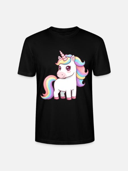 Tier Cartoon Einhorn - Stanley/Stella Unisex Bio-T-Shirt CRAFTER - Schwarz