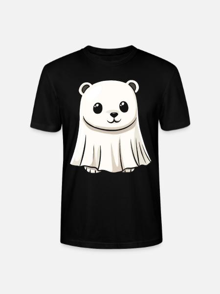Eisbär Halloween Comic Geist - Stanley/Stella Unisex Bio-T-Shirt CRAFTER - Schwarz