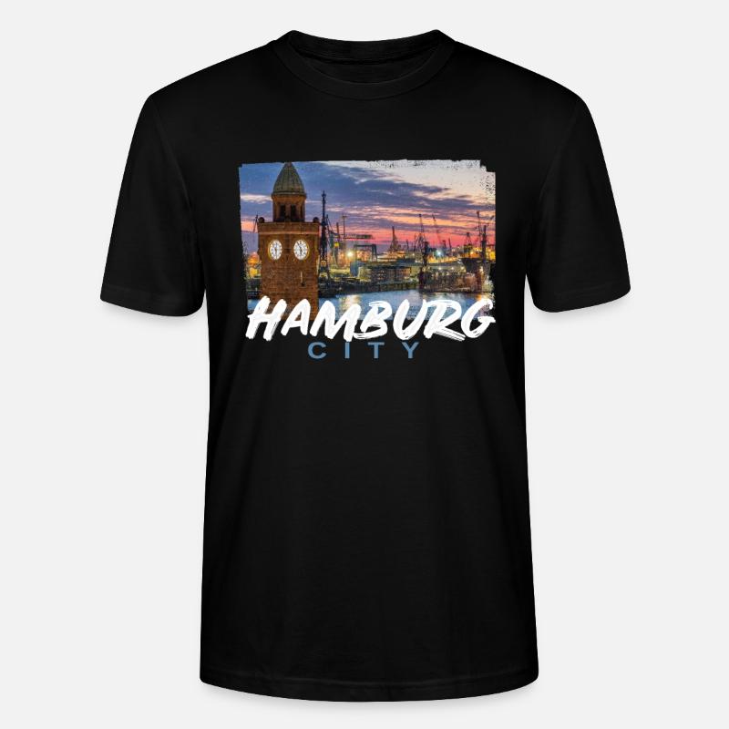 Hamburg - Stanley/Stella Unisex Bio-T-Shirt CRAFTER - Schwarz