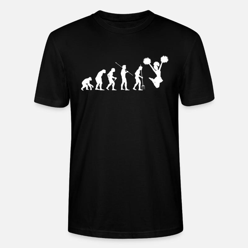 Evolution Cheerleader Shirt Geschenk - Stanley/Stella Unisex Bio-T-Shirt CRAFTER - Schwarz