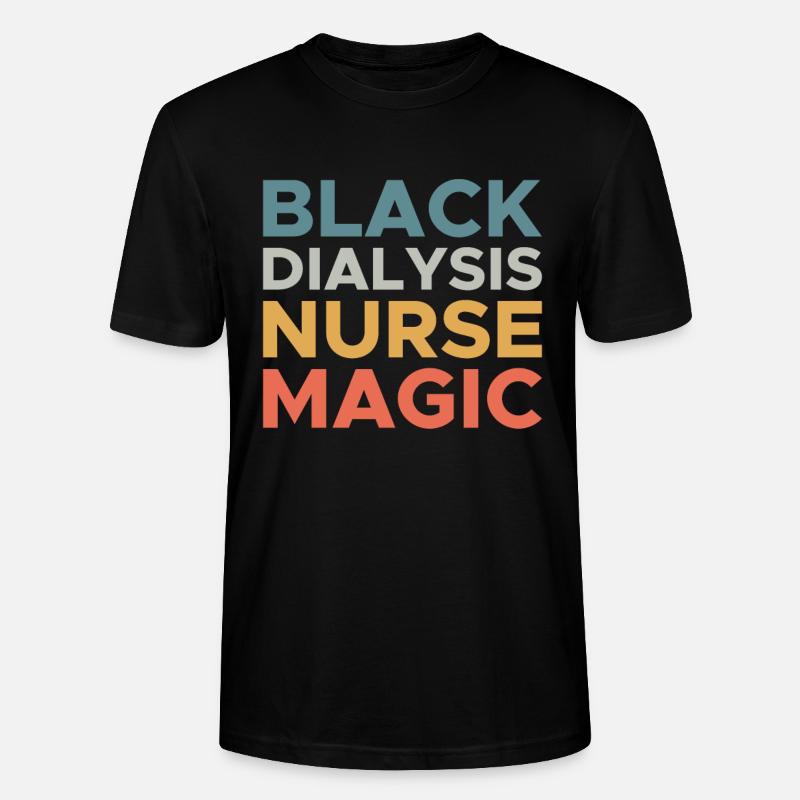 Black Dialysis Nurse Magic - Stanley/Stella Unisex Bio-T-Shirt CRAFTER - Schwarz