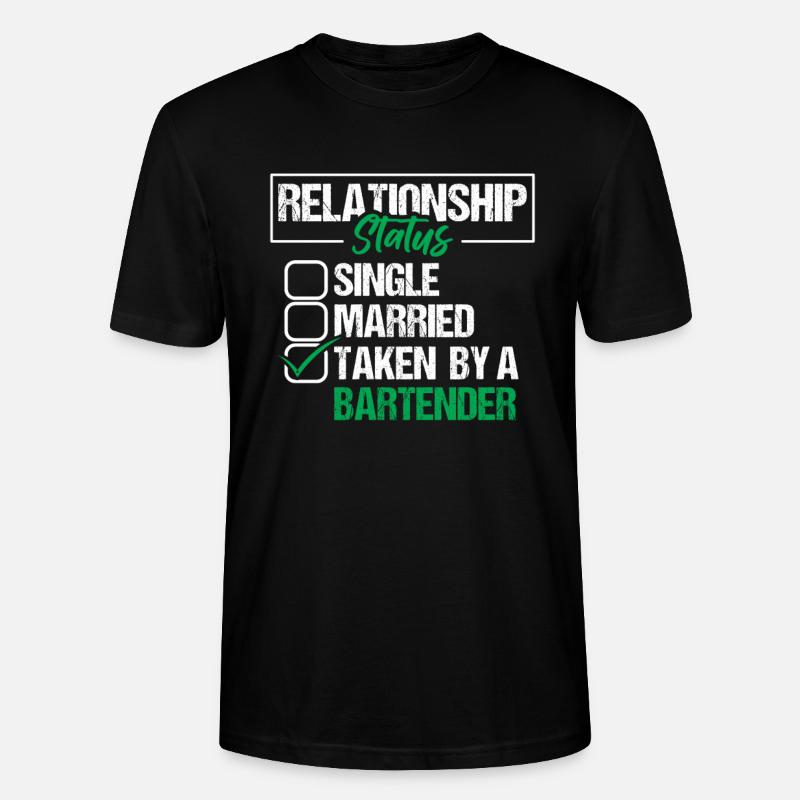 Bartender Beziehungsstatus Shirt - Stanley/Stella Unisex Bio-T-Shirt CRAFTER - Schwarz