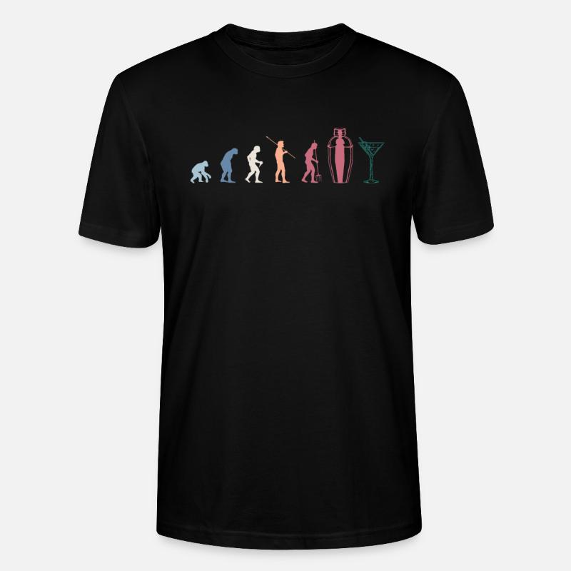 Evolution Barkeeper Shirt Geschenk - Stanley/Stella Unisex Bio-T-Shirt CRAFTER - Schwarz