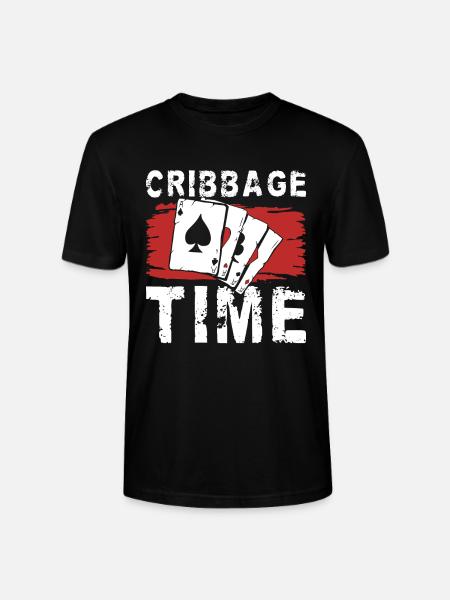 Cribbage Time Shirt Geschenk - Stanley/Stella Unisex Bio-T-Shirt CRAFTER - Schwarz