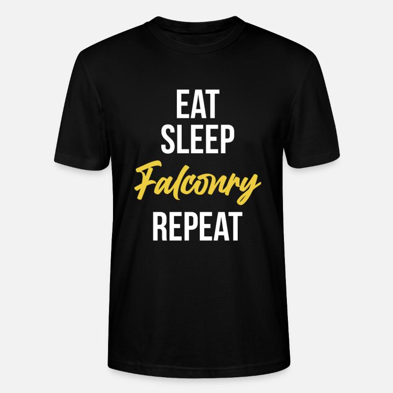 Eat Sleep Falconry Repeat - Stanley/Stella Unisex Bio-T-Shirt CRAFTER - Schwarz
