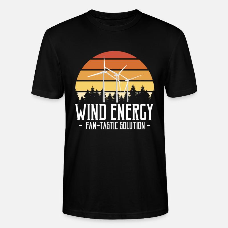 Wind Energy Fan-Tastic Solution Shirt - Stanley/Stella Unisex Bio-T-Shirt CRAFTER - Schwarz