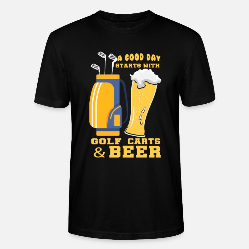 Golf Geschenk Witz Golfspieler Golfer - Stanley/Stella Unisex Bio-T-Shirt CRAFTER - Schwarz