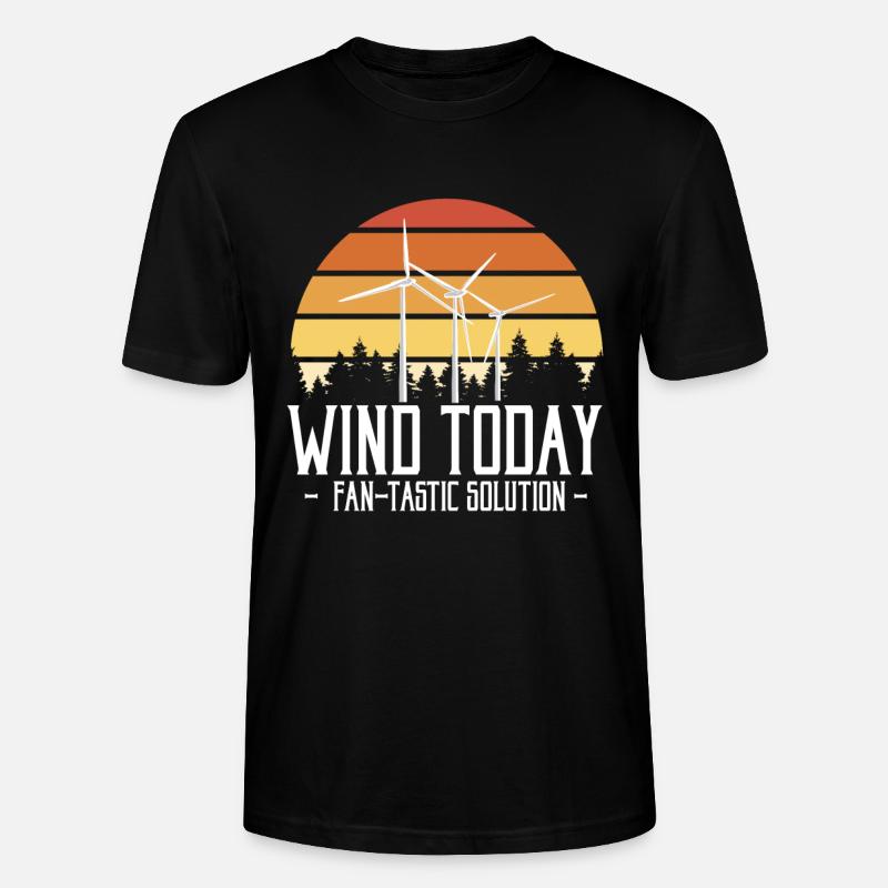 Wind Today Fan-Tastic Solution - Stanley/Stella Unisex Bio-T-Shirt CRAFTER - Schwarz