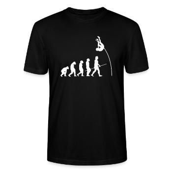 Evolution Stabhochsprung Shirt Geschenk - Stanley/Stella Unisex Bio-T-Shirt CRAFTER - Schwarz - Vorne - Alina (178cm) & Michal (187cm)