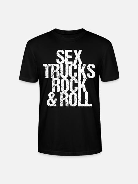 Sex Trucks Rock n Roll Sexy Truck Driver Gift - Stanley/Stella Uniseks bio-T-shirt CRAFTER - zwart