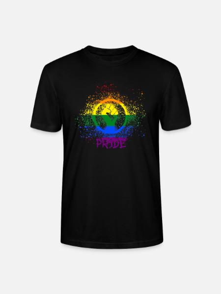 lgbtq,lgbt,typo,pride,rainbow - Stanley/Stella CRAFTER Unisex Organic T-Shirt - black