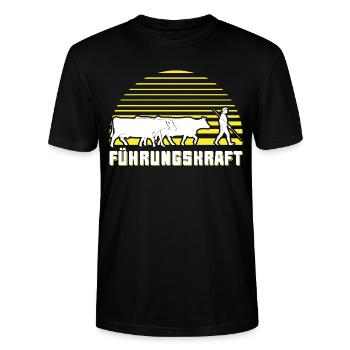 Führungskraft Kühe Landwirt Bauer Geschenkidee - Stanley/Stella Unisex Bio-T-Shirt CRAFTER - Schwarz - Vorne - Alina (178cm) & Michal (187cm)