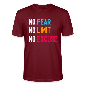NO Limit - T-shirt bio CRAFTER Stanley Stella Unisexe - bordeaux - Devant - Alina (178cm) & Michal (187cm)