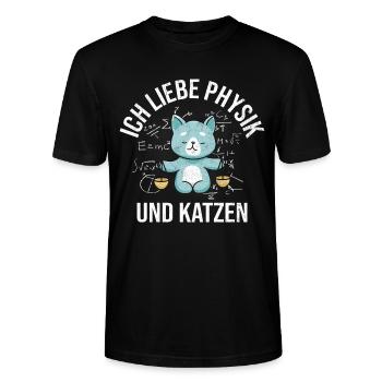 Physik Physiker Nerd - Stanley/Stella Unisex Bio-T-Shirt CRAFTER - Schwarz - Vorne - Alina (178cm) & Michal (187cm)