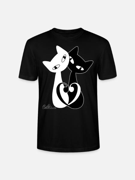CatRina in Love - Stanley/Stella CRAFTER Unisex Organic T-Shirt - black
