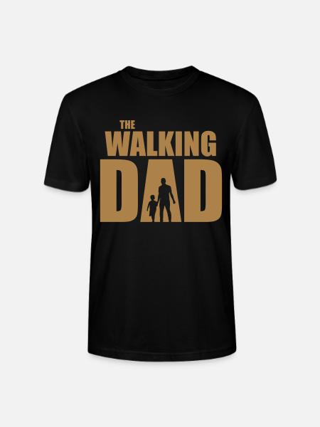 Le papa marche - T-shirt bio CRAFTER Stanley Stella Unisexe - noir