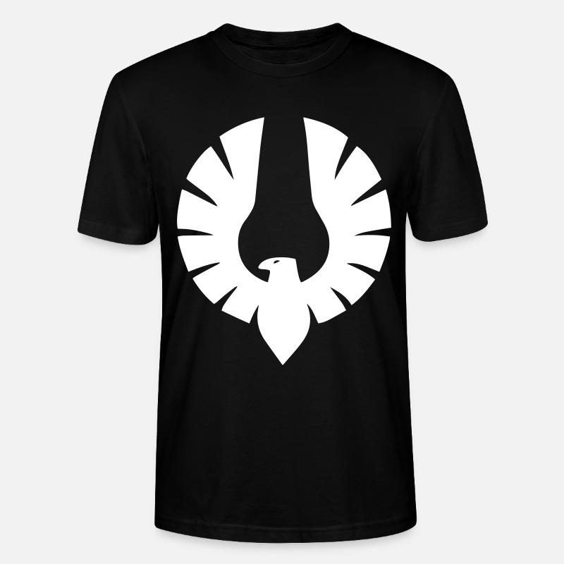 Adler in Kreisform - Stanley/Stella Unisex Bio-T-Shirt CRAFTER - Schwarz