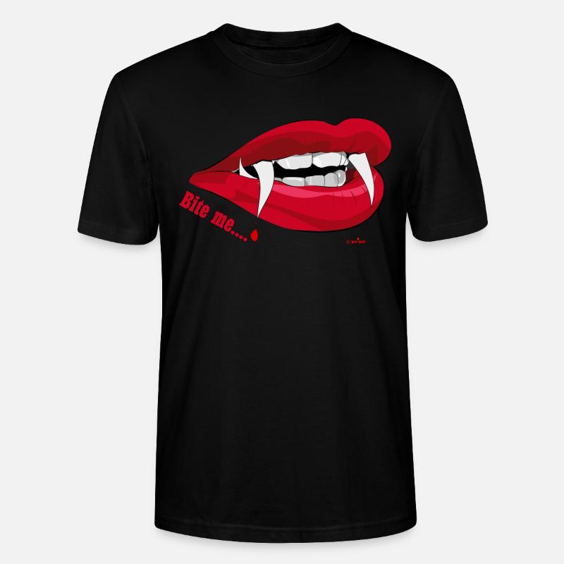 Bite me... - Stanley/Stella Unisex Bio-T-Shirt CRAFTER - Schwarz