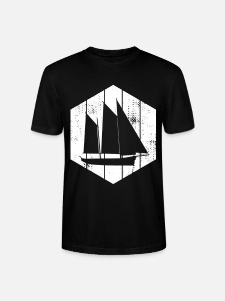 Sailboat - Stanley/Stella CRAFTER Unisex Organic T-Shirt - black