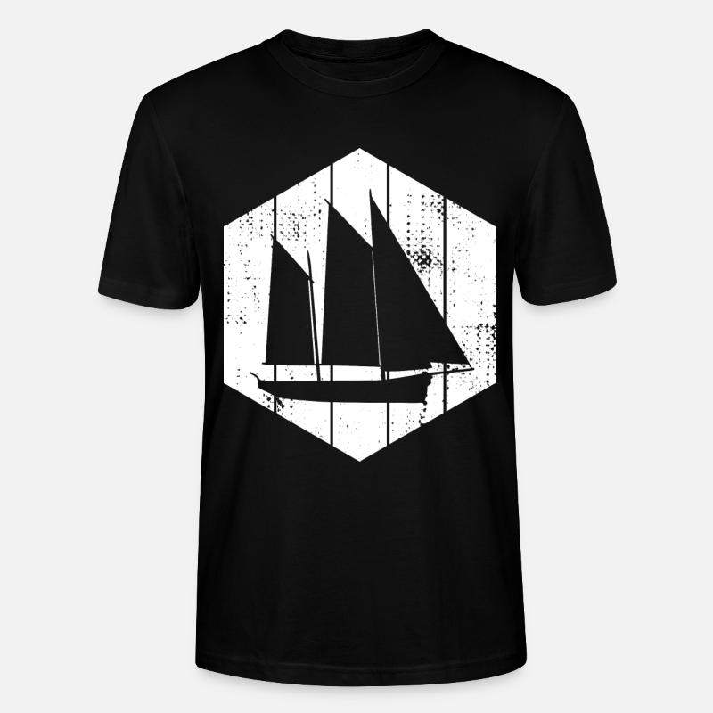 Segelboot - Stanley/Stella Unisex Bio-T-Shirt CRAFTER - Schwarz