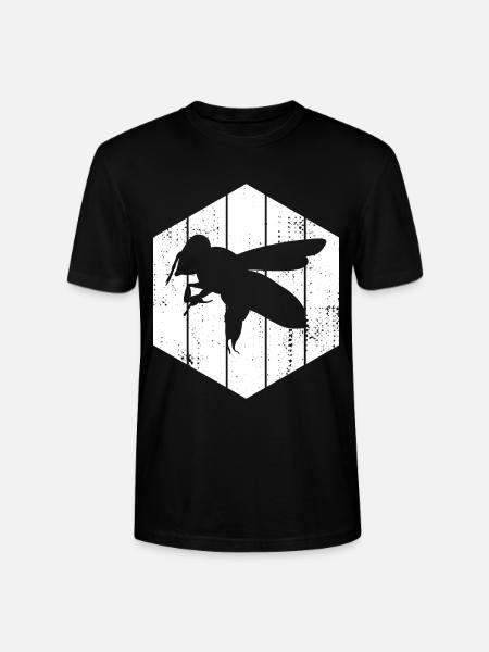 Bee Drawing - Stanley/Stella CRAFTER Unisex Organic T-Shirt - black