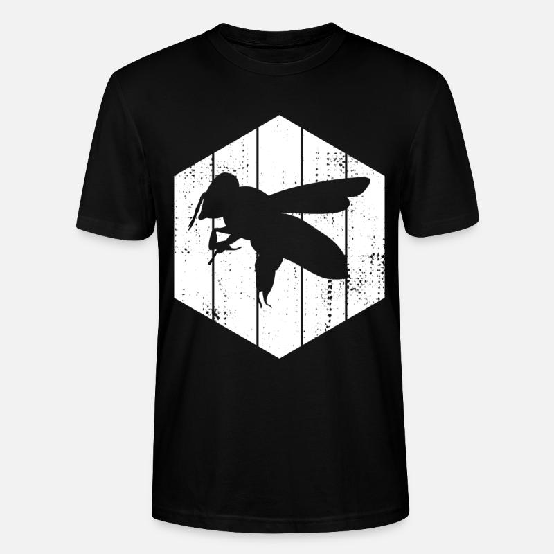 Biene Zeichnung - Stanley/Stella Unisex Bio-T-Shirt CRAFTER - Schwarz