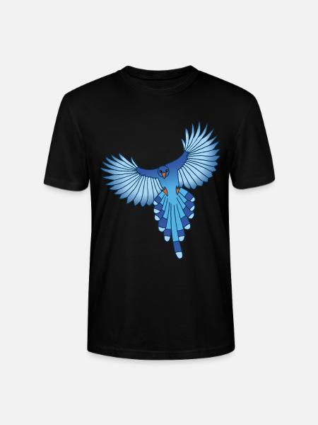 The Flight of the Blue Bird - Stanley/Stella CRAFTER Unisex Organic T-Shirt - black