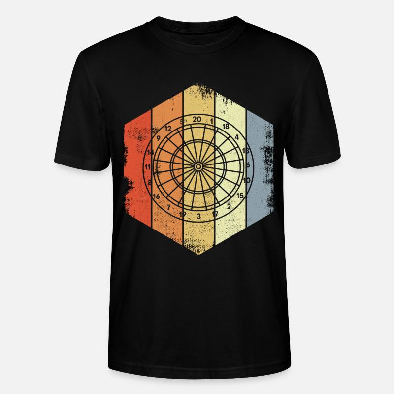 Croquis de jeu de fléchettes - T-shirt bio CRAFTER Stanley Stella Unisexe - noir
