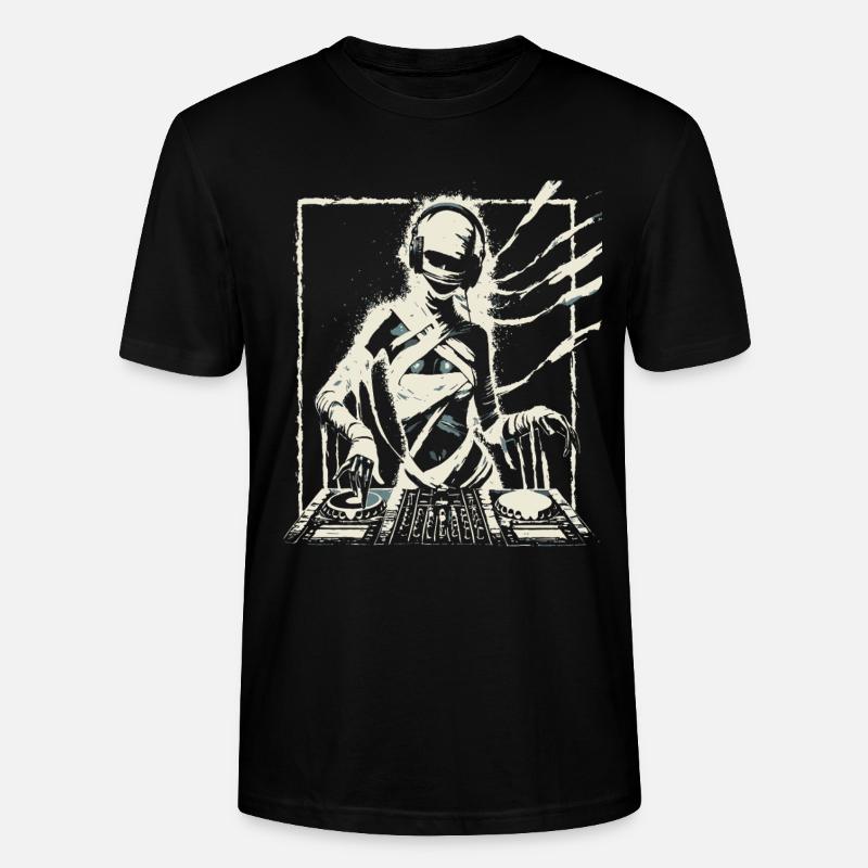 Futuristischer DJ mit Glitch-Effekten. - Stanley/Stella Unisex Bio-T-Shirt CRAFTER - Schwarz