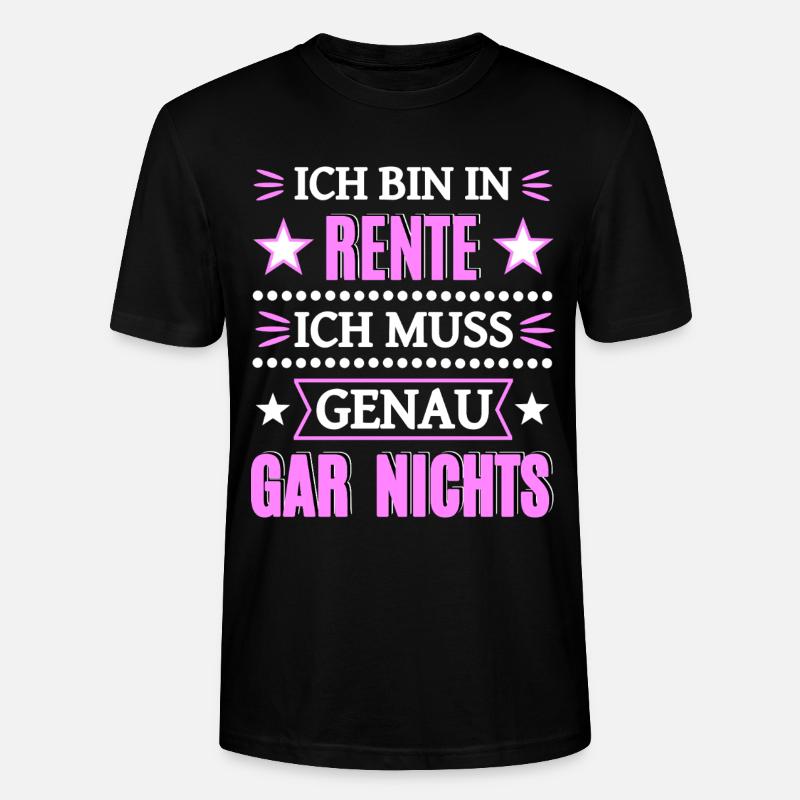 Endlich in Rente - Stanley/Stella Unisex Bio-T-Shirt CRAFTER - Schwarz