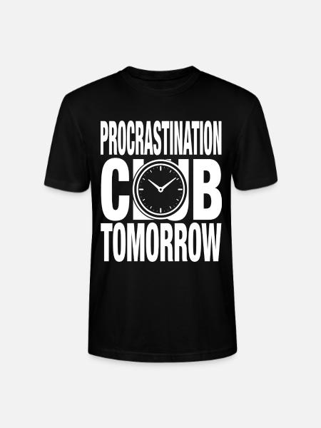 Procrastination Club Tomorrow - Stanley/Stella CRAFTER Unisex Organic T-Shirt - black