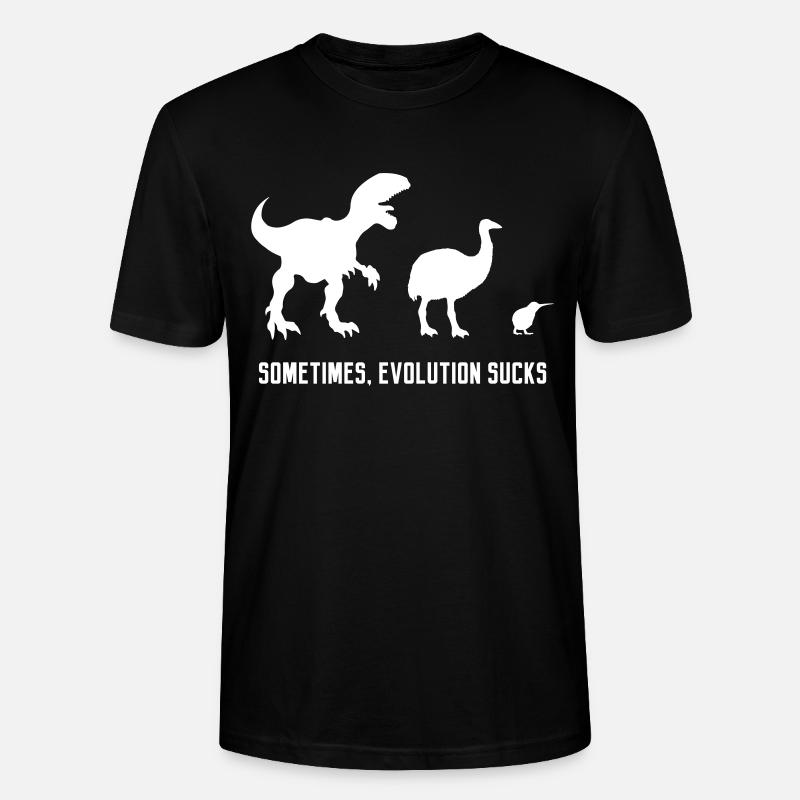 Sometimes, Evolution Sucks - T-shirt bio CRAFTER Stanley Stella Unisexe - noir