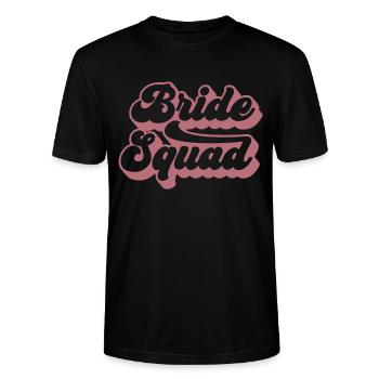 Bride Squad - Hen Night Women Bachelorette Party - Stanley/Stella CRAFTER Unisex Organic T-Shirt - black - Front - Alina (178cm) & Michal (187cm)