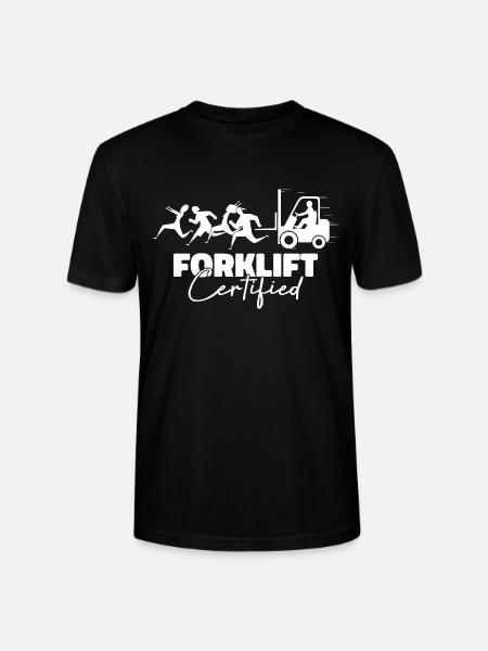 Forklift Certified - Truck Driver - Stanley/Stella CRAFTER Unisex Organic T-Shirt - black