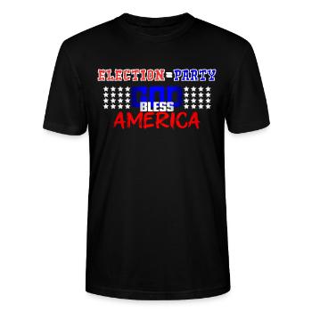 Élections= Jour de fête - T-shirt bio CRAFTER Stanley Stella Unisexe - noir - Devant - Alina (178cm) & Michal (187cm)