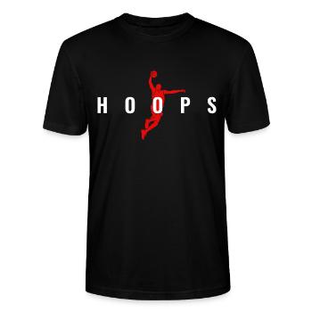 Basketball Sport B-Ball Hoops Idée cadeau - T-shirt bio CRAFTER Stanley Stella Unisexe - noir - Devant - Alina (178cm) & Michal (187cm)