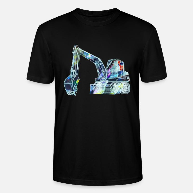 bagger,baggerfahren,baggerfahren,graffiti,bunt - Stanley/Stella Unisex Bio-T-Shirt CRAFTER - Schwarz