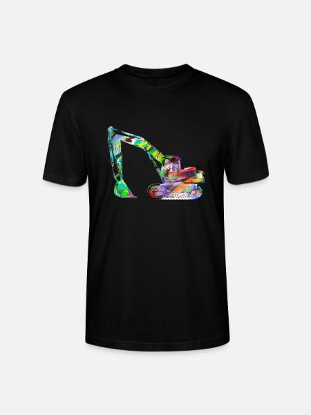 bagger,baufahrzeug,baggerfahren,graffiti - Stanley/Stella Unisex Bio-T-Shirt CRAFTER - Schwarz