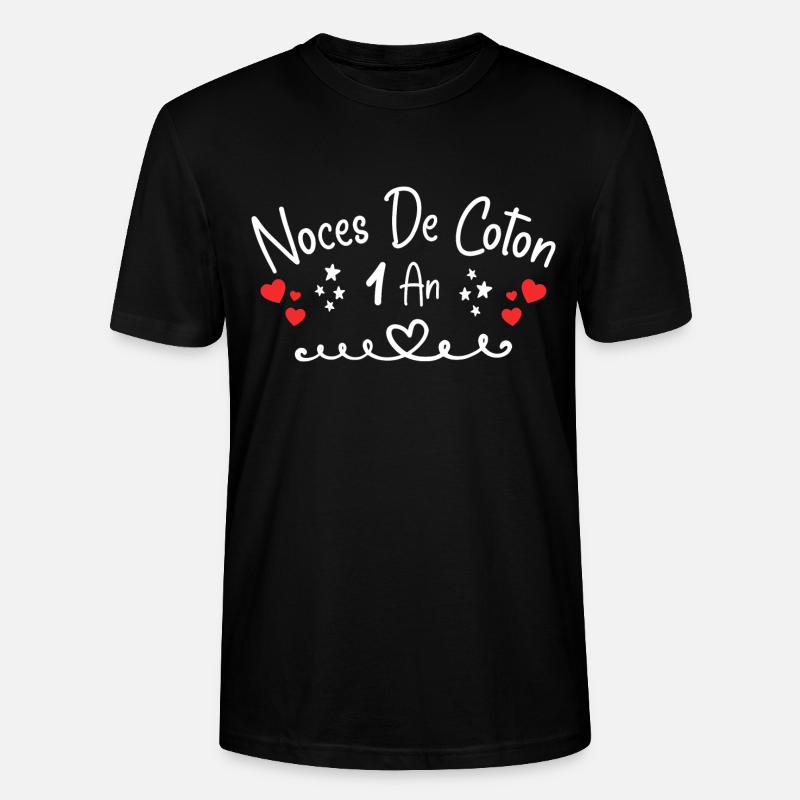 noces de coton - T-shirt bio CRAFTER Stanley Stella Unisexe - noir