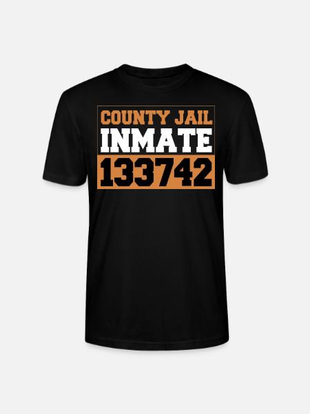 County Jail Inmate Halloween - Stanley/Stella CRAFTER Unisex Organic T-Shirt - black