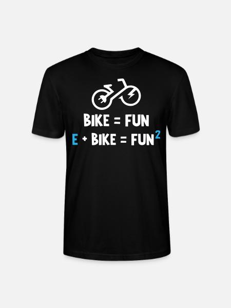 E Bike Is Fun - Stanley/Stella CRAFTER Unisex Organic T-Shirt - black