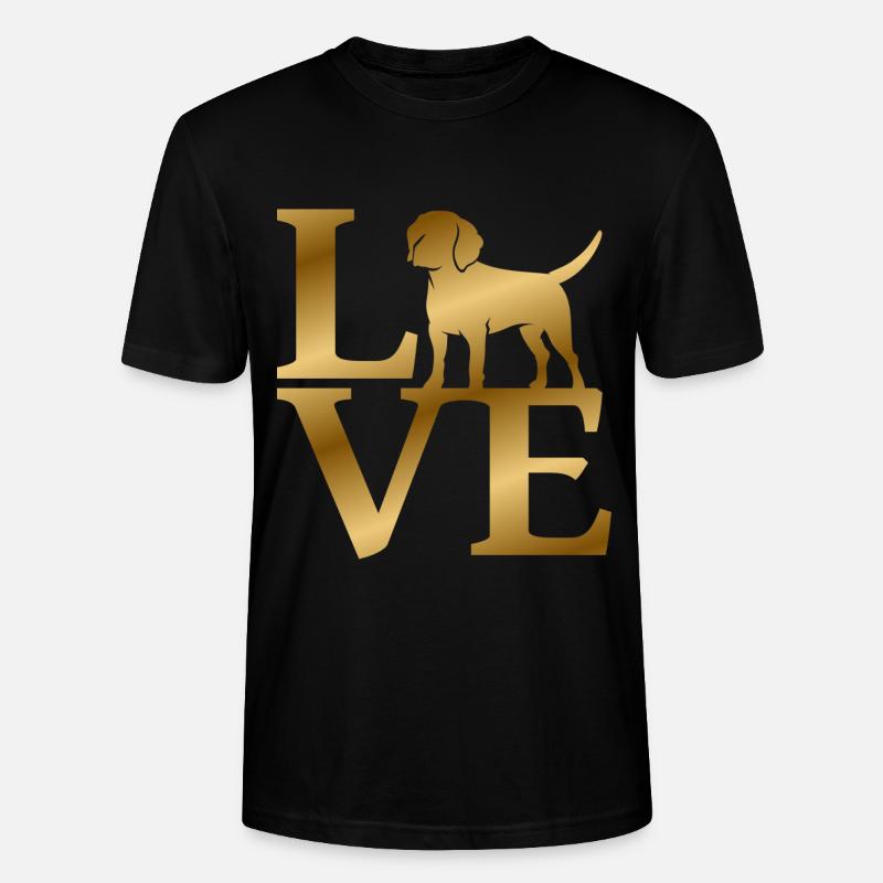 Love Beagle - Stanley/Stella Unisex Bio-T-Shirt CRAFTER - Schwarz