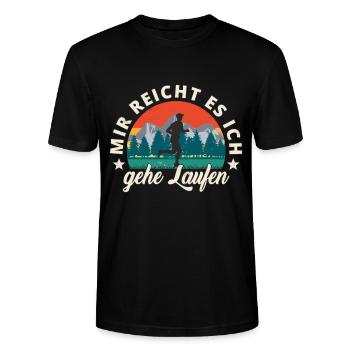 Laufen Joggen lustiges Läufer Geschenk - Stanley/Stella Unisex Bio-T-Shirt CRAFTER - Schwarz - Vorne - Alina (178cm) & Michal (187cm)