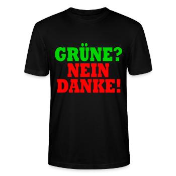 grüne nein danke - Stanley/Stella Unisex Bio-T-Shirt CRAFTER - Schwarz - Vorne - Alina (178cm) & Michal (187cm)