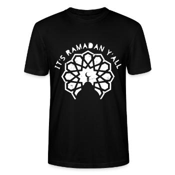 It's Ramadan Y'all | Ramadan Karem - Stanley/Stella CRAFTER Unisex Organic T-Shirt - black - Front - Alina (178cm) & Michal (187cm)